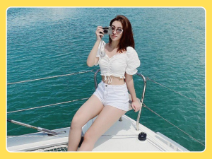 Áo croptop + quần short jean